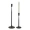 Melrose Tapered Metal Candle Holder - 16.5" - Black - Set of 2
